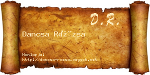 Dancsa Rózsa névjegykártya